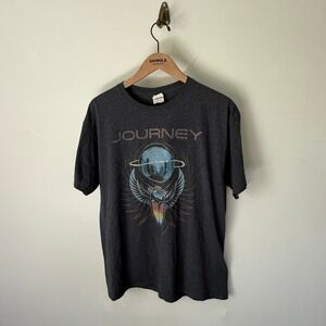 Journey Band T-Shirt Mens Large Gray Graphic Rock Tee Licensed Merch